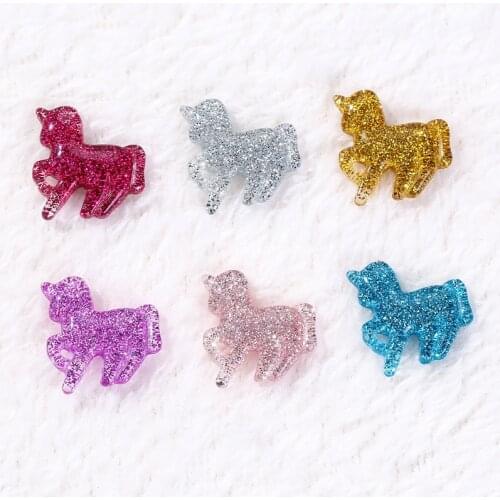 20pcs19*18mm resin unicorn necklace charms very cute keychain pendant necklace pendant for DIY decoration