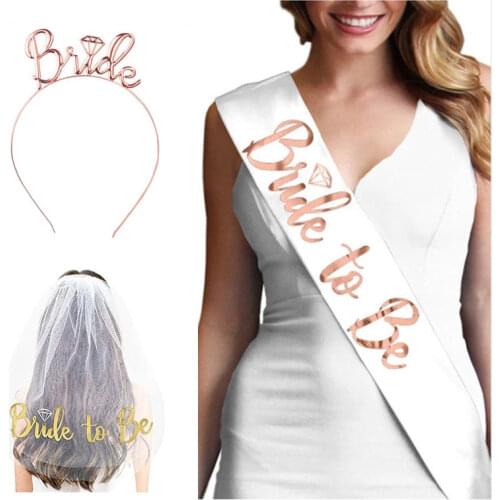 Team Bride To Be Satin Ribbon Sash with Ring Hen Party Sash for Bachelorette Party Bridal Shower Wedding Decorations Supplies