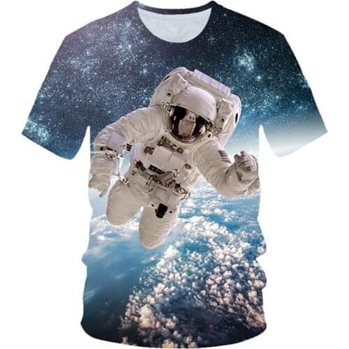 2020 Summer Children 3D T-shirt Kids Space Astronaut Planet Balloon Harajuku Style 3D Print T shirt Boys Girls Colorful Tshirts