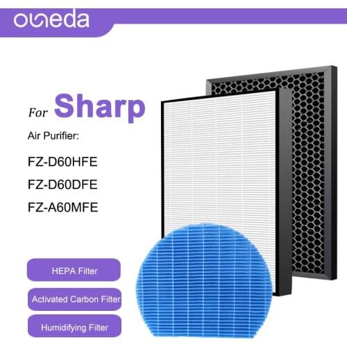 For Sharp Air Purifier Replacement FZ-D60HFE FZ-D60DFE FZ-A60MFE HEPA Filter Carbon Filter Humidifying Filter for KC-D60E