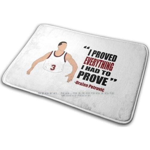 Dra?en Petrovi? Quote Mat Rug Carpet Anti-Slip Bedroom Entrance Door Mat Dra?en Petrovi? Drazen Petrovic New Brooklyn Croatia