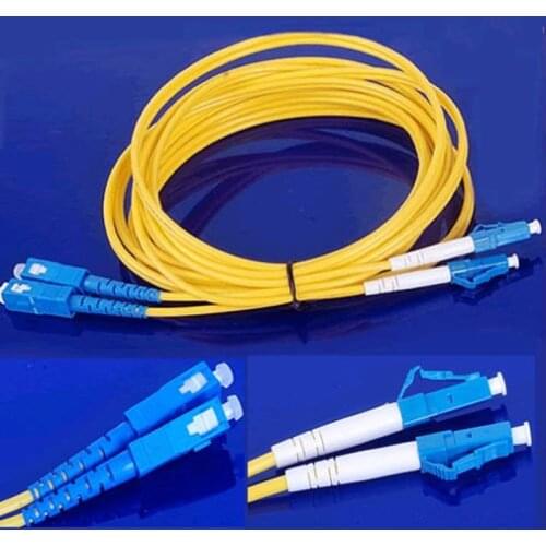Duplex Singlemode Jumper Cable LC-SC LC To SC Fiber Optic Optical Patch Cord 3M 77UB