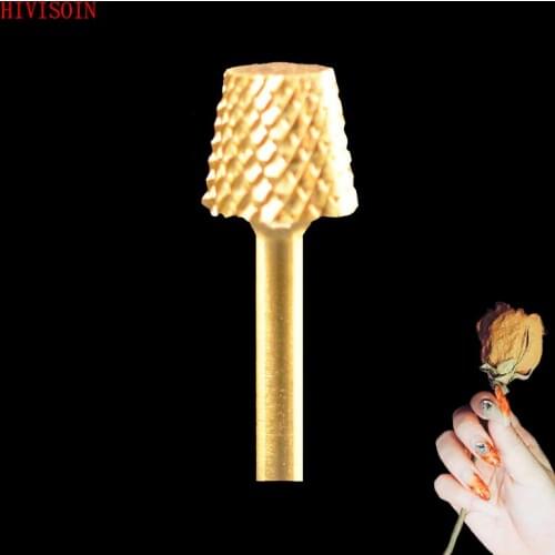 HIVISOIN-5pcs- Carbide Nail Drill Bit - Tappered Backfill Bit - (60100010) Gold