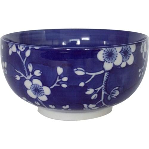 Hand Painted Ceramic Plate Creative Blue And White Under-glazed Bowl Microwave Dish Set Household Japanese Tableware