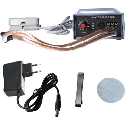 5000W Battery Spot Welding Kit Adjustable Battery Welding Soldering Machine for 18650 Lithium Battery Pack Welding Nickel Strip