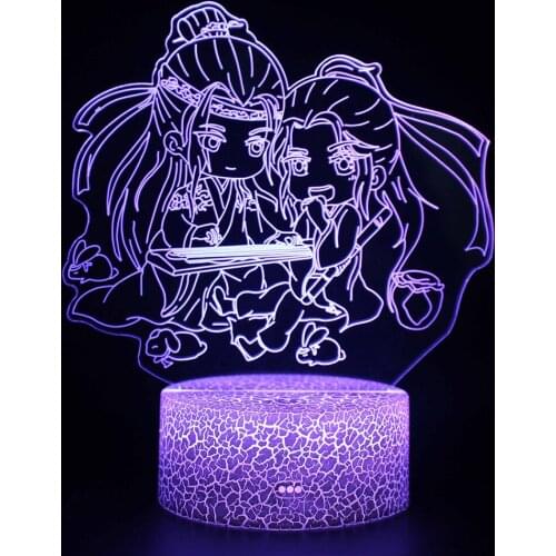 Creative Gifts Christmas Birthday Gift Two Dimensional Series Animation Fate Conan 3D Night Lamp Colorful Touch Desk Lamp