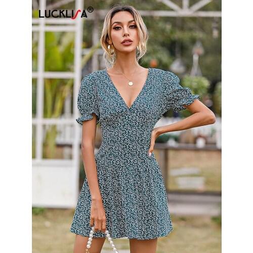 Короткие платья для женщин LUCKLISA China At AliExpress