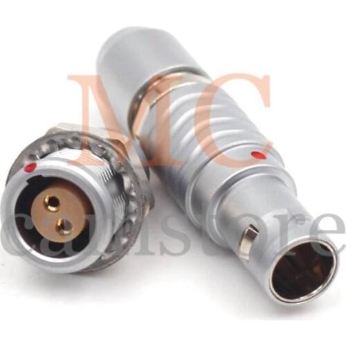 MCCAMSTOR0B 2 pin connectors, FGG.0B.302.CLAD52/EGG.0B.302.CLL, ARRI Camera power plug, wireless transmission cable plug socket