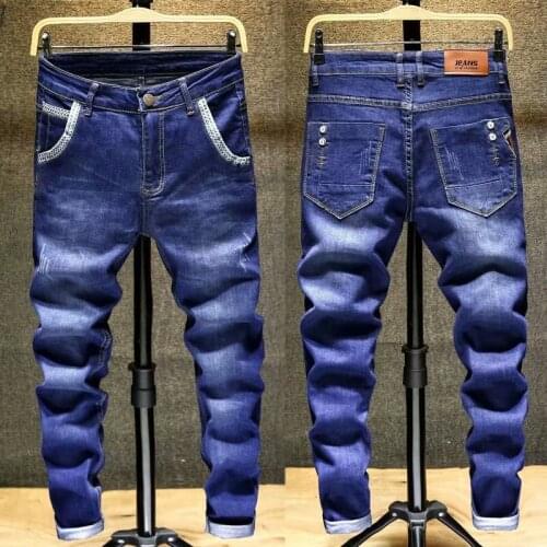 2021 Men’s Classic Business Blue Jeans,Straight&Slim-fit Black Casual Jeans,Washed&Scratched Denim Pants,Everyone Wearing Must