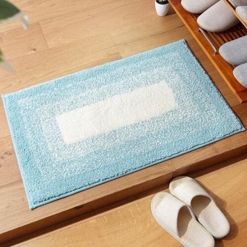 Bathroom Fluffy Carpet Rectangle Thicken Non-slip Water Absorption Functional Colorfast Shower Room Hallway Indoor Soft Foot Pad