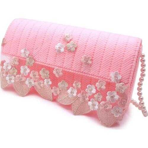 Cross stitch kit three-dimensional embroidery wool embroidery lace bag handmade bag primary school handmade bag handbag DIY