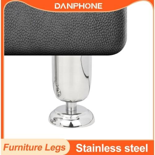 DANPHONE 4 Pcs Legs For Furniture Sofa TV Cabinet Coffee Table Wooden Chair Dresser Bed Stainless Steel Feet Use