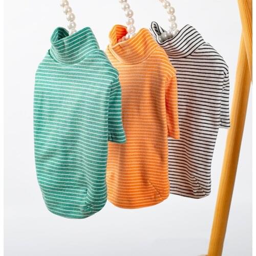 Dog Clothes Winter Cat Chihuahua Clothing Stretch Stripe Bottoming Shirt Pajamas Yorkshire Bichon Pomeranian Poodle Dog Clothes