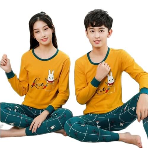 Children nightwear big kids pajamas pure cotton Homewear Pajamas boys girls Pyjamas Kids Nightwear 6-15Y clothes teenage clothes