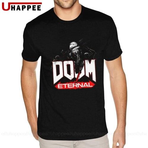 Oversized Doom Eternal Tee Shirt Mens Streetwear Short Sleeve Crewneck Mens Designer Shirts Vintage Style Merch