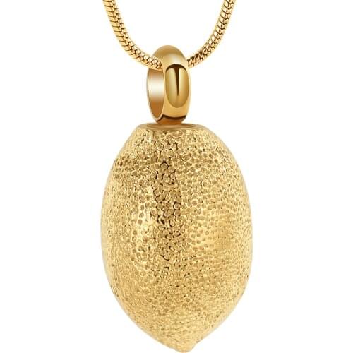 Lemon Memorial Jewelry For Women Men Keepsake Pendant Stainless Steel Cremation Urn Necklace Hold Ashes
