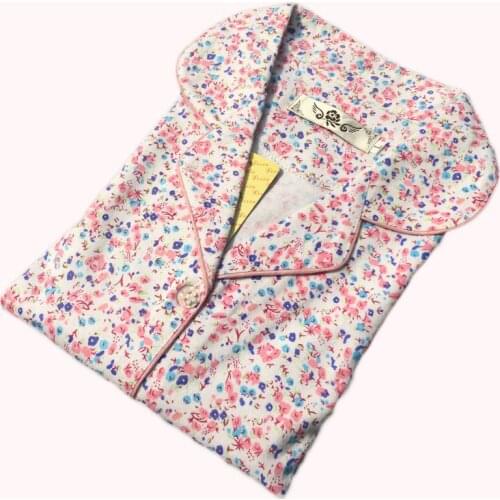 2021NEW Pajamas For Women Long sleeve Cotton Brushed Floral Pajama set