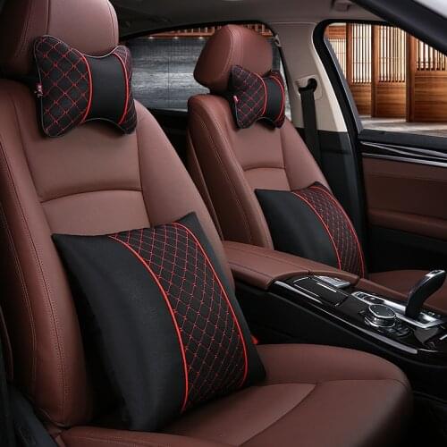 KKYSYELVA Waist Support Car Headrest Auto supplies neck Safety Cushion/ Car neck support Headrest