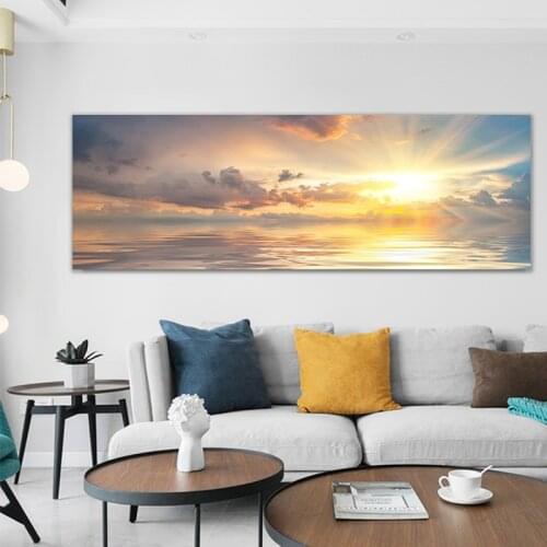 Romantic Sunrise Seascape Posters Decoracion Habitacion Adolescente Canvas Prints Bedroom Decoration Paintings Wall Art Picture