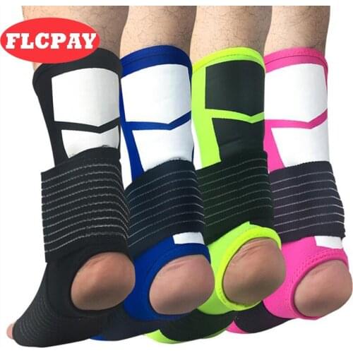1Pair Sports Breathable Ankle Support Protector Adjustable Bandage Ankle Brace Pad Protection Elastic Soccer Brace Guard Support