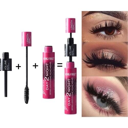 Mascara Women 4D Mascara Silk Fiber Eyelash Extension Waterproof Kit Eye Lashes Thick and Lengthen Curling Cosmetics