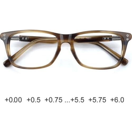 Japan Handmade Acetate Reading Glasses Men 0~+6.00 Anti-reflecti Lens