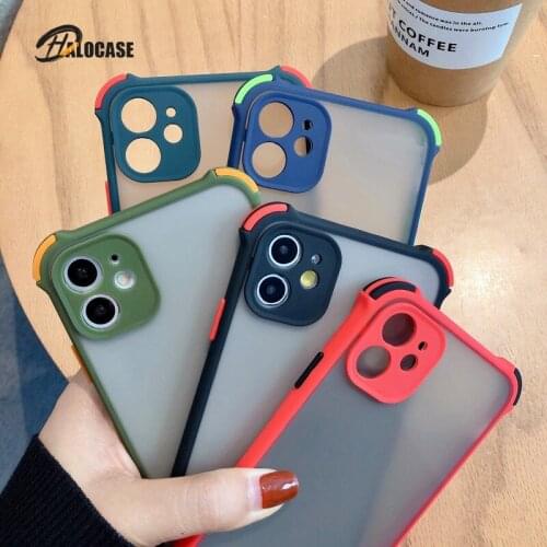 Camera Protection Shockproof Bumper Phone Case For iPhone 11 11Pro Max XR XS Max X 8 7 7 Plus 11Pro Matte Transparent Back Cover