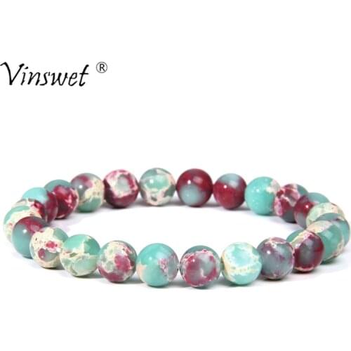 Women Bracelet Bangle Elastic Natural Stone Beads Bracelets for Women Men Vintage Jewelry Pulseras Beads Bracelet Gifts