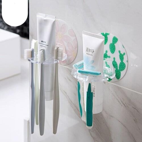1PC Plastic Toothbrush Holder Toothpaste Storage Rack Shaver Tooth Brush Dispenser Bathroom Organizer Accessories Tools