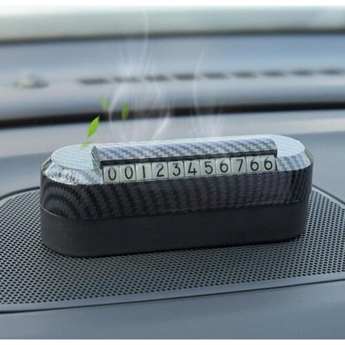 13.2cm Portable Magnetic Car Front Card Digital Sticker Phone Number Card Temporary Parking Stop Car-styling Ornaments Interior
