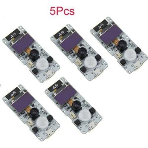 5Pcs for TTGO T-Camera ESP32 WROVER & PSRAM Camera Module ESP32-WROVER-B OV2640 Camera Fish-eye Lens / Normal Lens 0.96 OLED