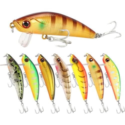 Minnow Floating Fishing Lure Fake Fish Crankbait Wobblers Artificial Plastic Hard Bait Swimbait Fishing Tackle 6.5cm 6.3g