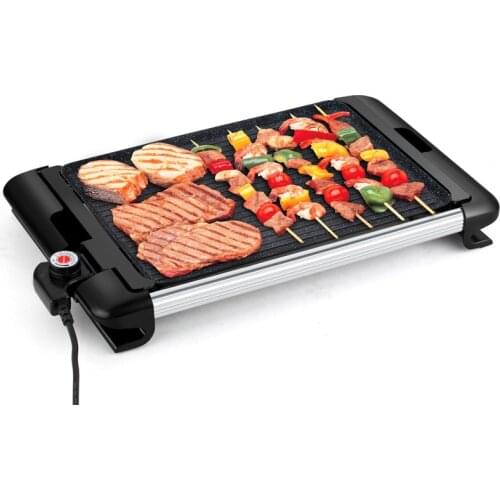 Household Multi-purpose Barbecue Dish Smokeless Non-stick Electric BBQ Grill Pan Wave Plate 1800w Electric Table Griddles Cooker