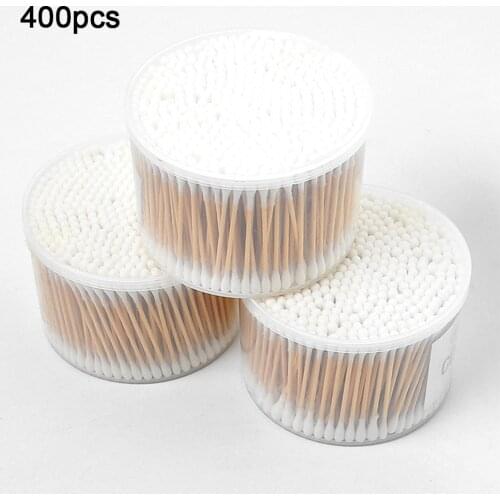 Cleaning Cotton Swab Ear Eyelash Q Tip Applicator Double Head Makeup Remover Cosmetic Sterile Wooden Handle Tool Nose Disposable