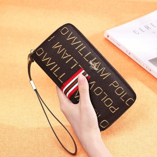 Wallet Long women wristlet Multi-card Anti- theft Brush Featured PVC Regularity Design Space Utilization Large Capacity Fashion