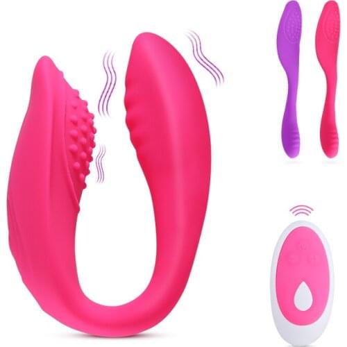 Dual Vibration Anal Dildo Vibrator Clitoris Stimulate Vagina Massage U Type Vibrator Adult Toys for Couples Masturbator Sex Shop