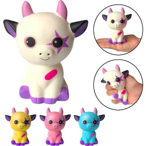 Fidget Toys Squishies Cute Ox Horn Slow Rising Cream Scented Stress Relief Toys Charm Gifts For Kids Adults Antistress Hand