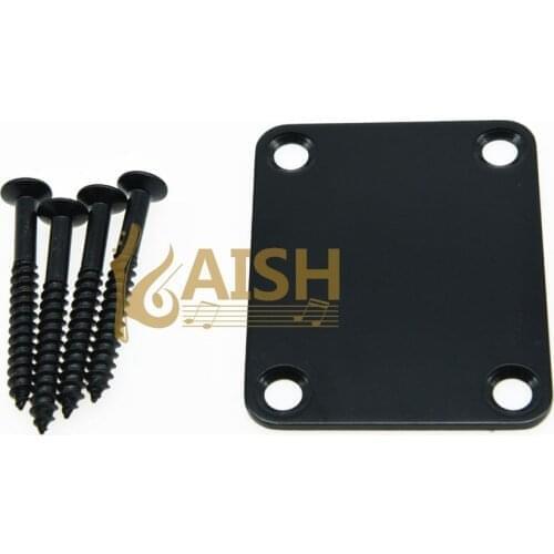 KAISH Electric Guitar Neckplate Metal Plate FitsST Black