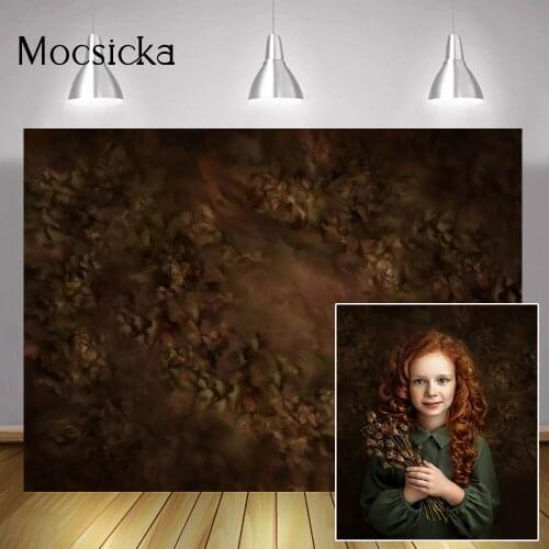 Brown Floral Texture Photography Backdrop Retro Abstract Newborn Adult Birthday Portrait Background Studio Wedding Photocall