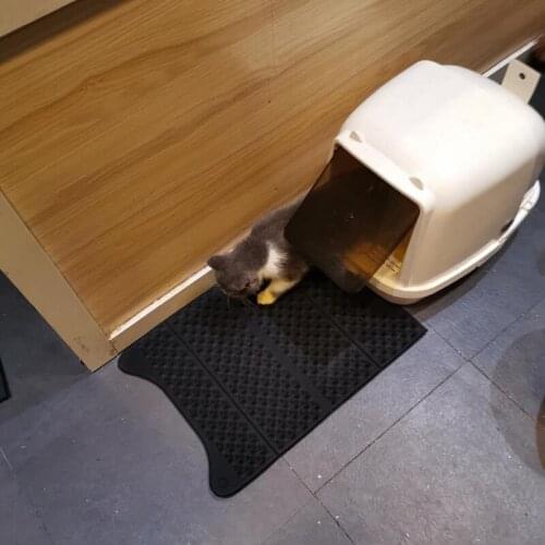 Cat Ears Pet Cat Litter Mat Double Layer EVA Non-slip Pad Sand Cat Toilet Leather Waterproof Clean Pad Cats Clean Accessories