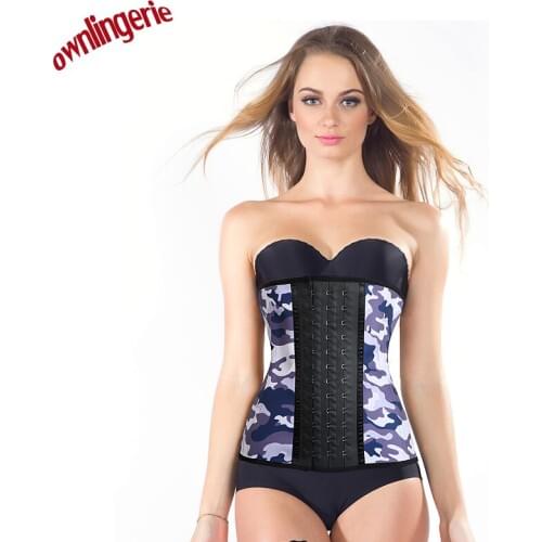 Best place to buy waist shape corsets camouflage purple color corest in china w3500b