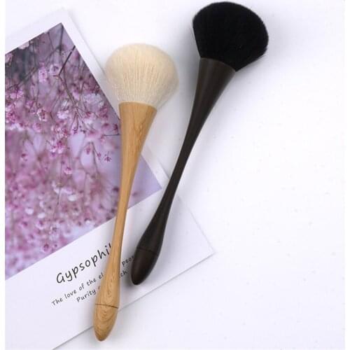 Single Piece Wood Grain Multifunctional Slim Waist Styling Manicure Face Powder Blusher Makeup Cosmetic Brush E818