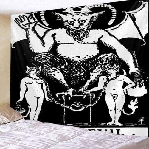 God Landsc Print Wall Tapestry Tapestries Wall Hanging Flower Psychedelic Tapestry Wall Hanging Decor Halloween Deco