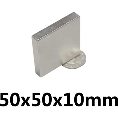 1/2/3/5/10PCS 50x50x10 mm NdFeB Big Thick Quadrate Permanent Magnets N35 Neodymium Magnet 50x50x10mm Strong Magnetic 50*50*10 mm