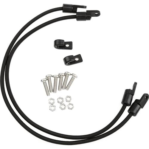 Newest 2pcs Black Kayak Paddle Holder Keeper Rod Holder Bungee Cord Replacement Canoe Marine Fishing Boat Rigging Accessories