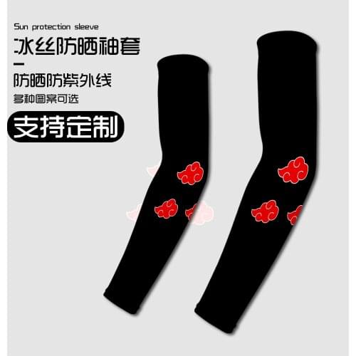 New Huoying Ninja Anime Print Sleeve Ice Silk Sleeve Outdoor Riding Gloves armor cuff