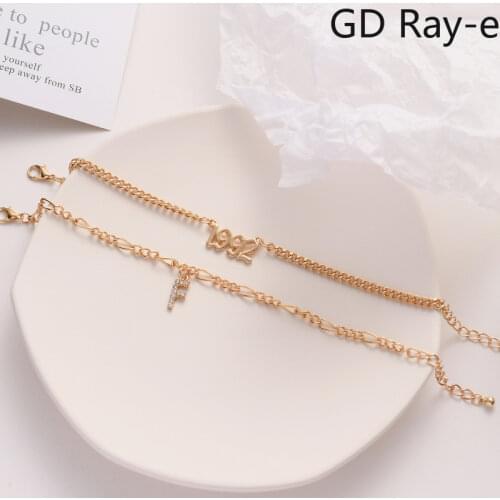 European and American Style Letter Pendant Bracelet Charms Womens Number Set Sweet Girls Best Friend Hand Fashion Jewelry A192