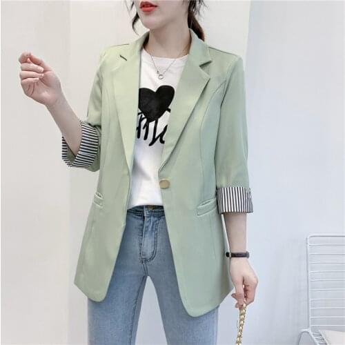 Spring and Autumn New Chic Solid Color Women Casual Blazer Jacket Office Lady Work Suit Coat Ladies Classic Blazers