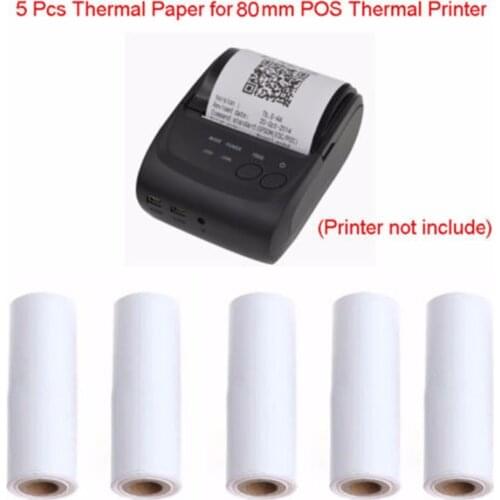 5PCS 80x30mm Thermal Receipt Paper Roll for Mobile POS 80mm Thermal Printer