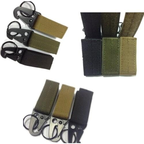 Three Color Nylon Backpack Hook Accessory Hanger Carabiner Kit Gear Survive Clasp Military Outdoor Bag Hooks Camping Tools